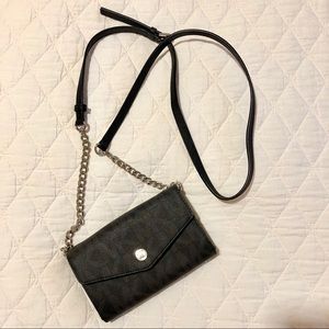 Michael Kors Black Leather Crossbody Bag